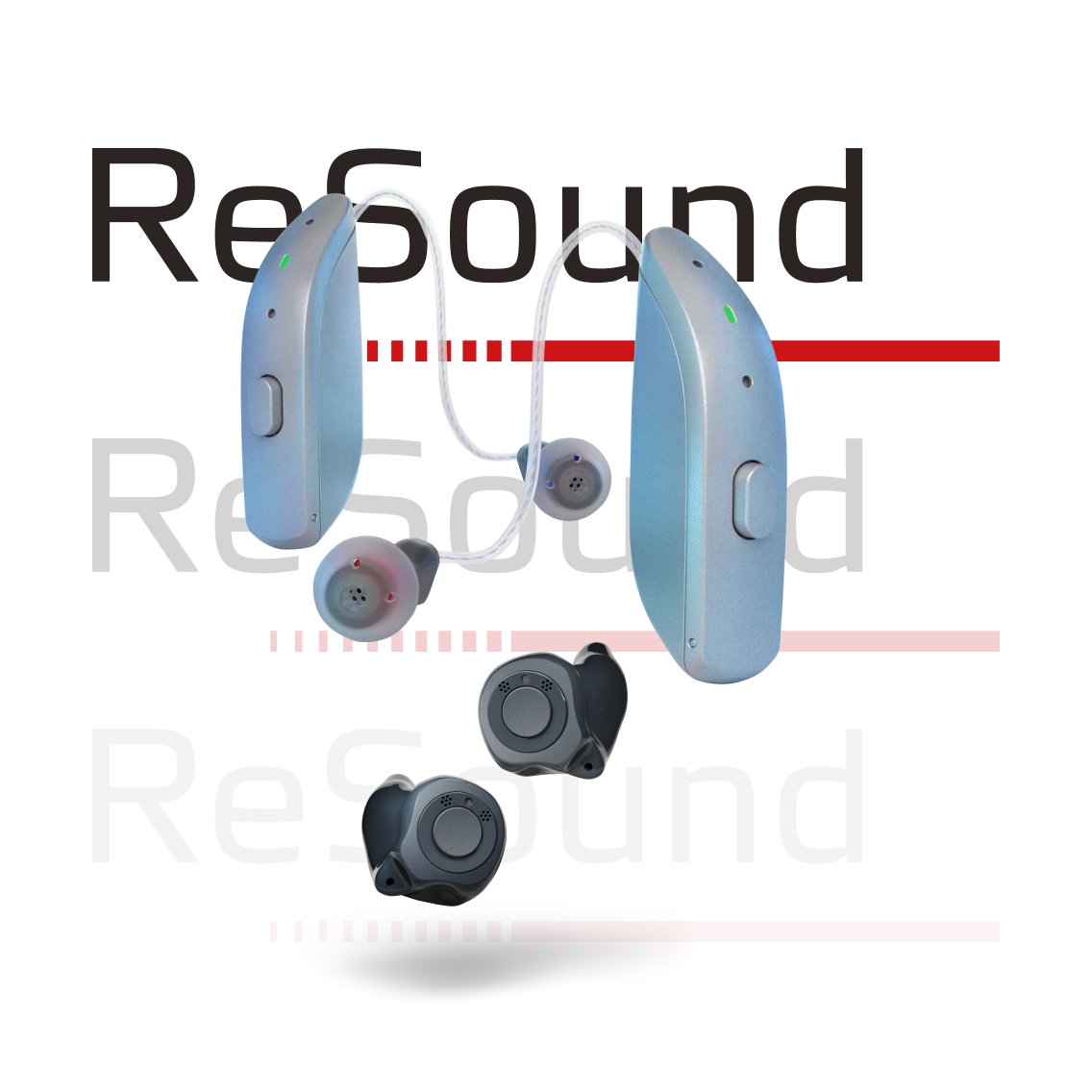 ReSound-Hörgeräte mit ReSound-Logo